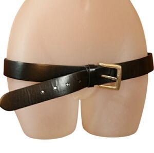 Express Black Belt with Sleek Metal Buckle